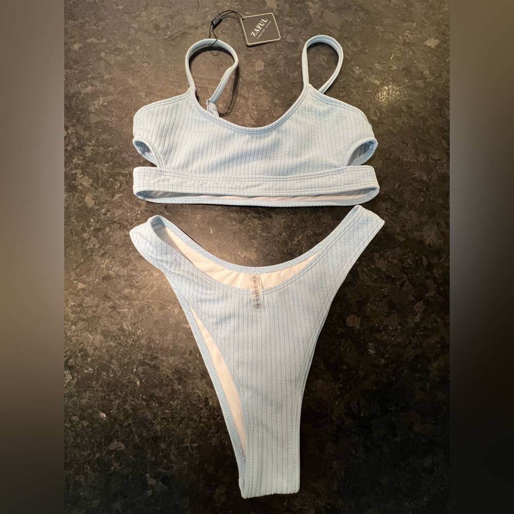 Zaful Bikini - light blue, Size Medium